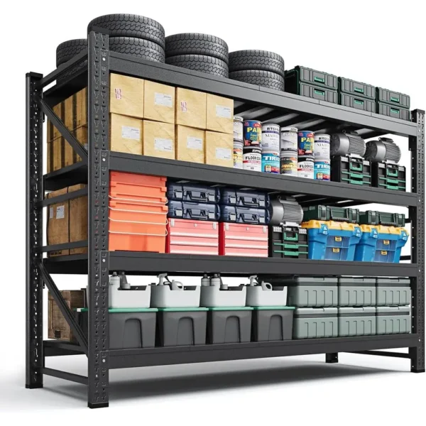 Heavy-Duty 4-Tier Adjustable Metal Storage Shelves