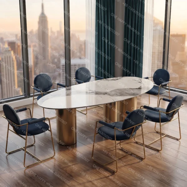 Any Size Custom Italian Marble Dining Set