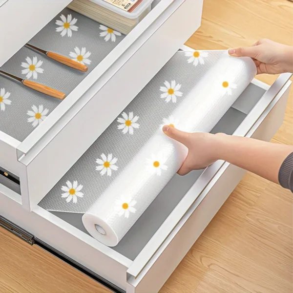 1 Roll - 118inch Waterproof Non-Slip  Shelf Liner