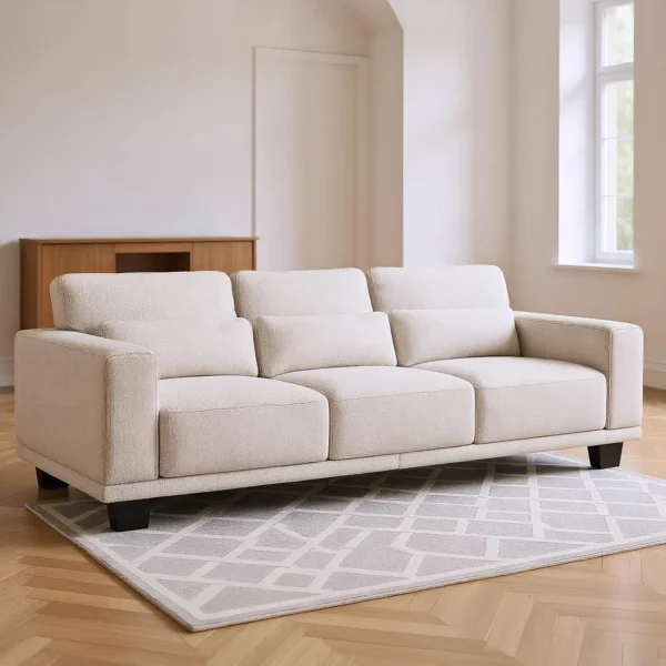 89” Sofa, 3-Deep Seats Upholstered Couch