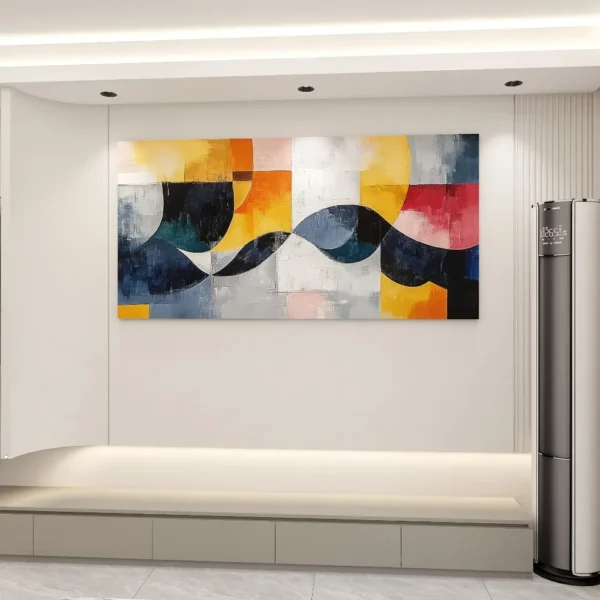 Modern art "Line Dance" Dynamic geometric canvas