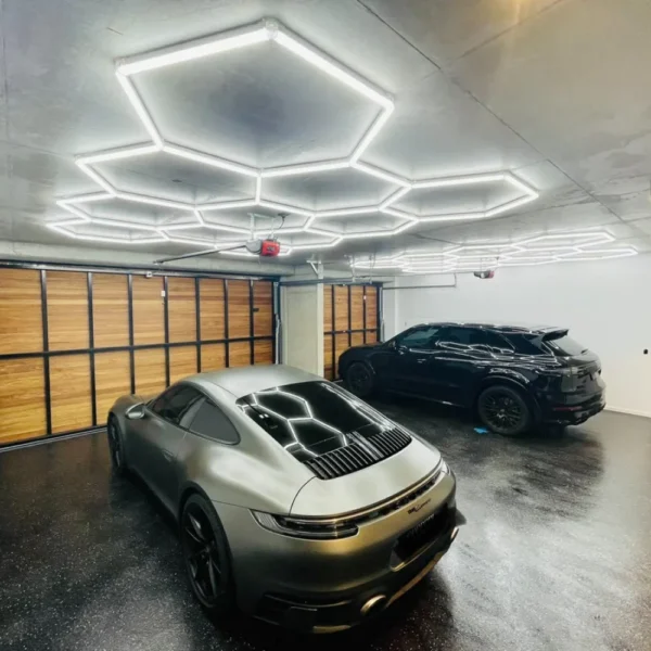 Bright 6500K White Hex LED Lighting for Garage