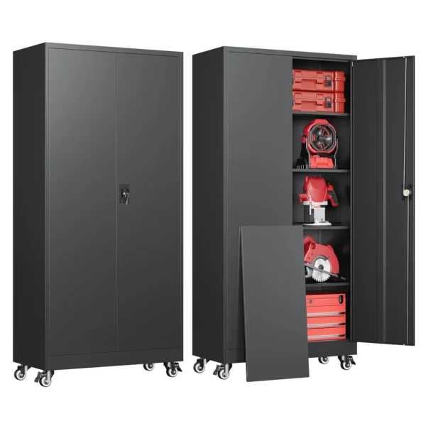 Metal , Locking Cabinet on Wheels, Customized