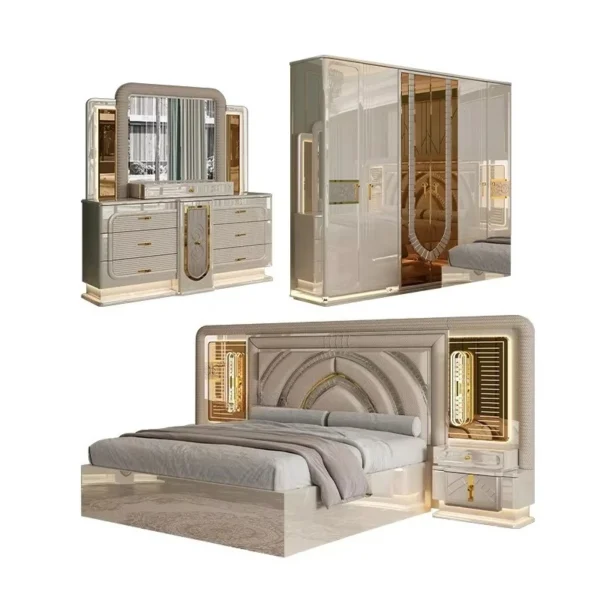Extra Large Luxury Furniture Bedroom Set Wooden